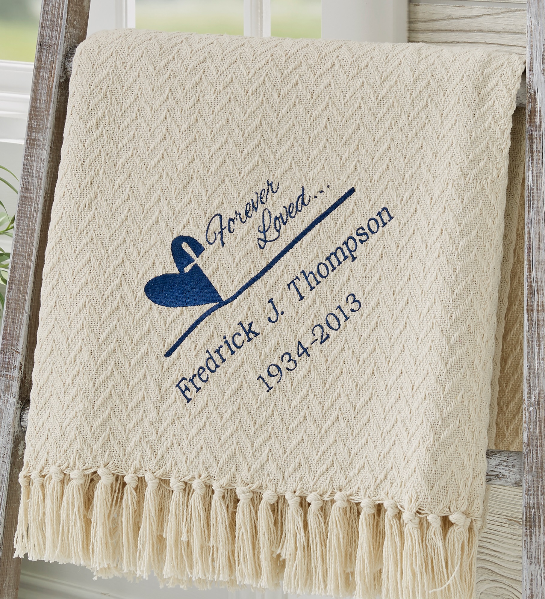 Forever in Our Hearts Personalized Afghan